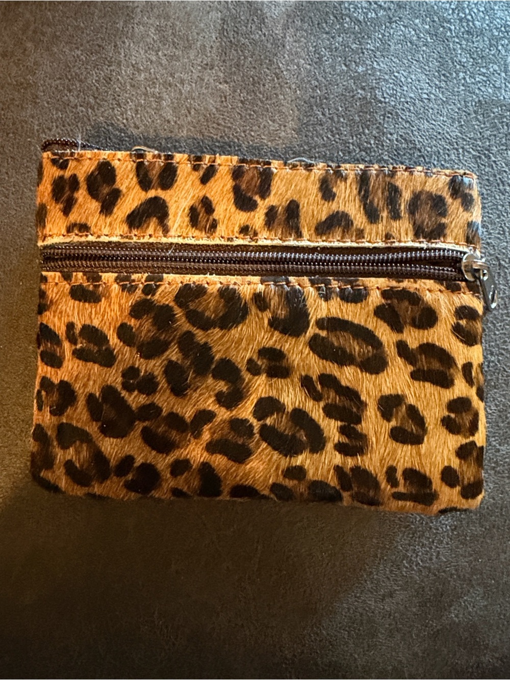 Karma Highway Leopard Print Zip Cosmetic Pouch